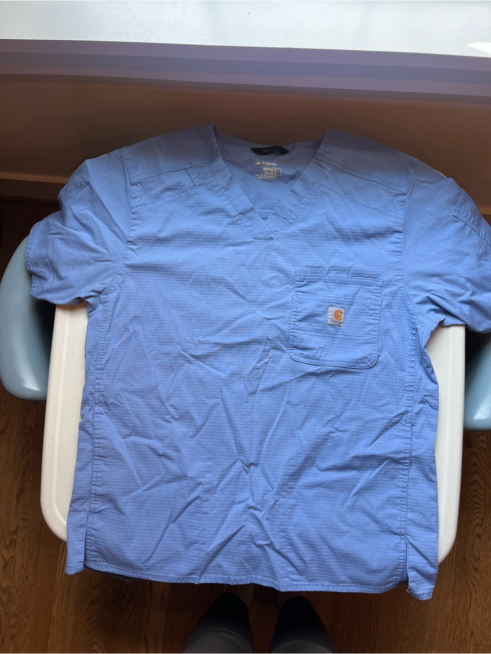 Carhartt Light Blue Scrub Top